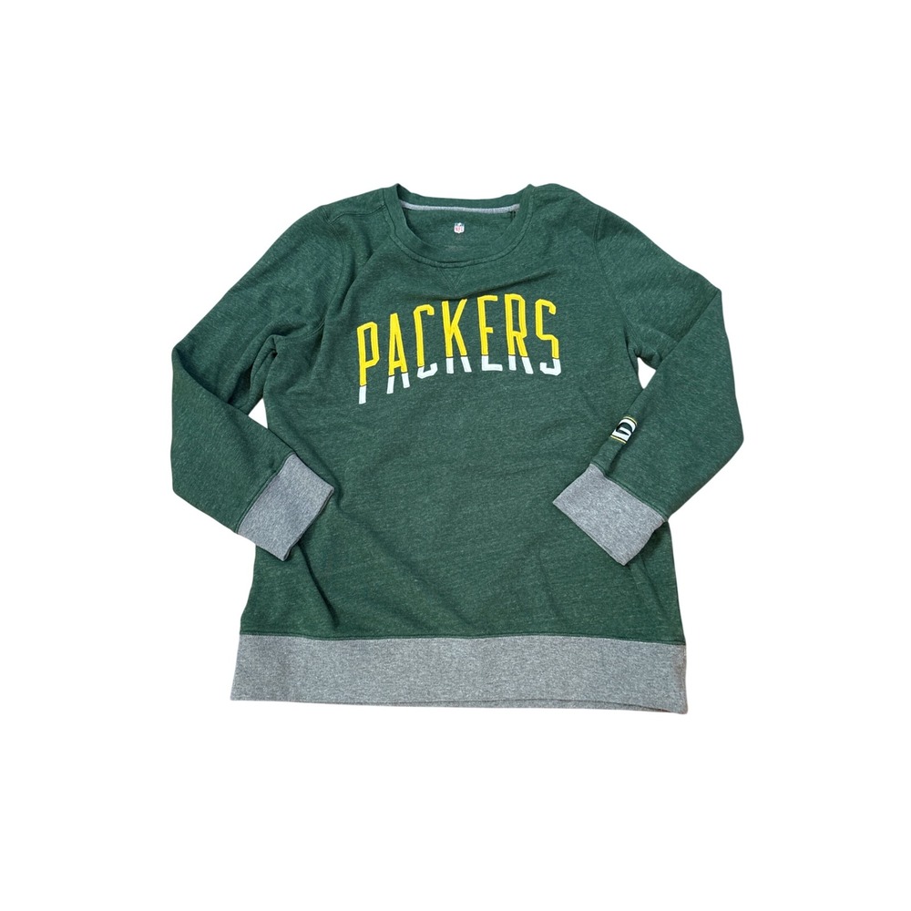 NFL Pro Line Green Bay Packers Sweatshirt Womens Green Graphic Pullover SIZE XL